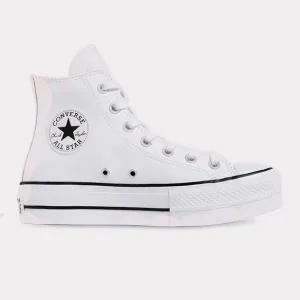 Womens Chuck Taylor Lift Leather High Top - White