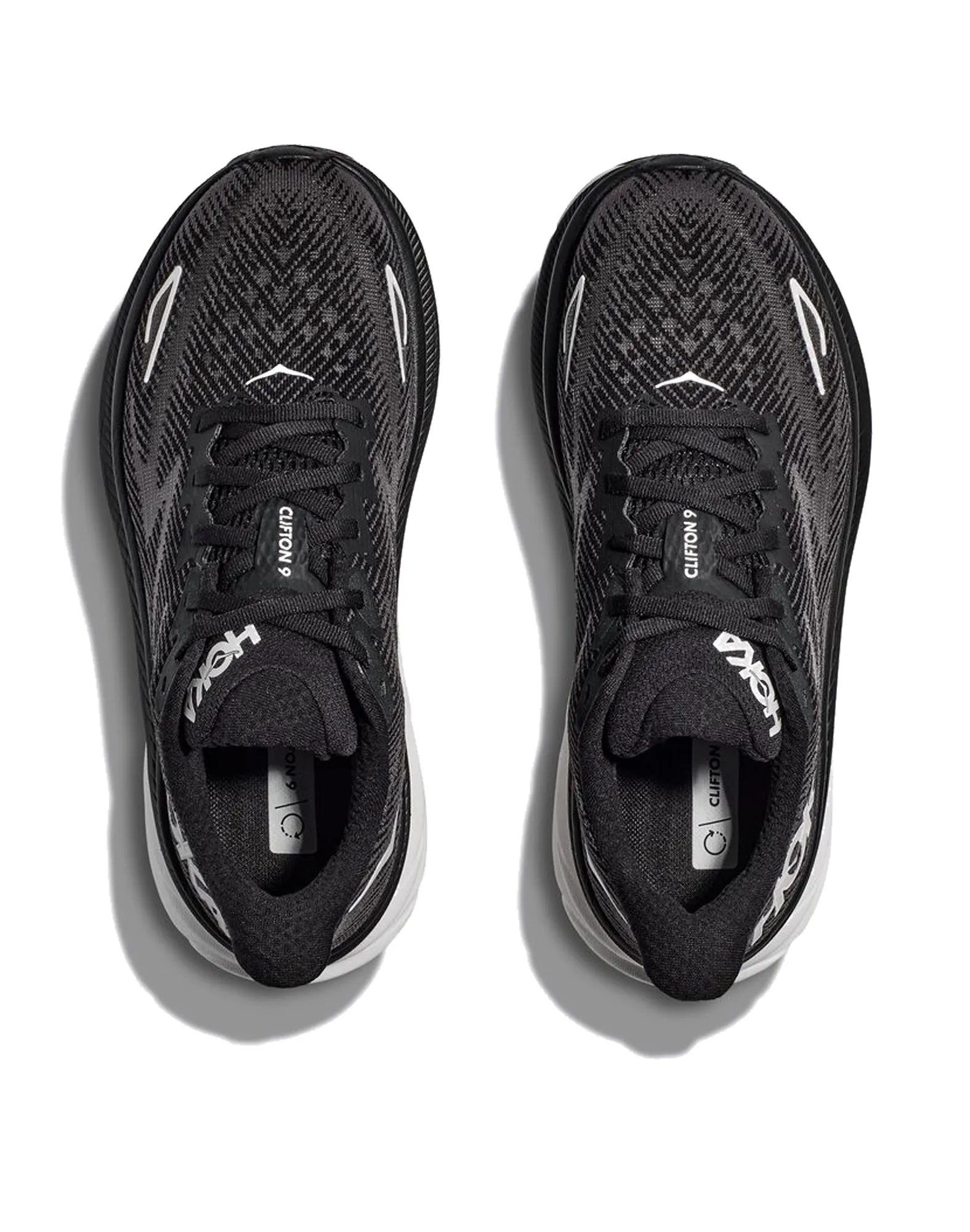 Women's Hoka Clifton 9 Black / White || Femmes Hoka Clifton 9 Black / White
