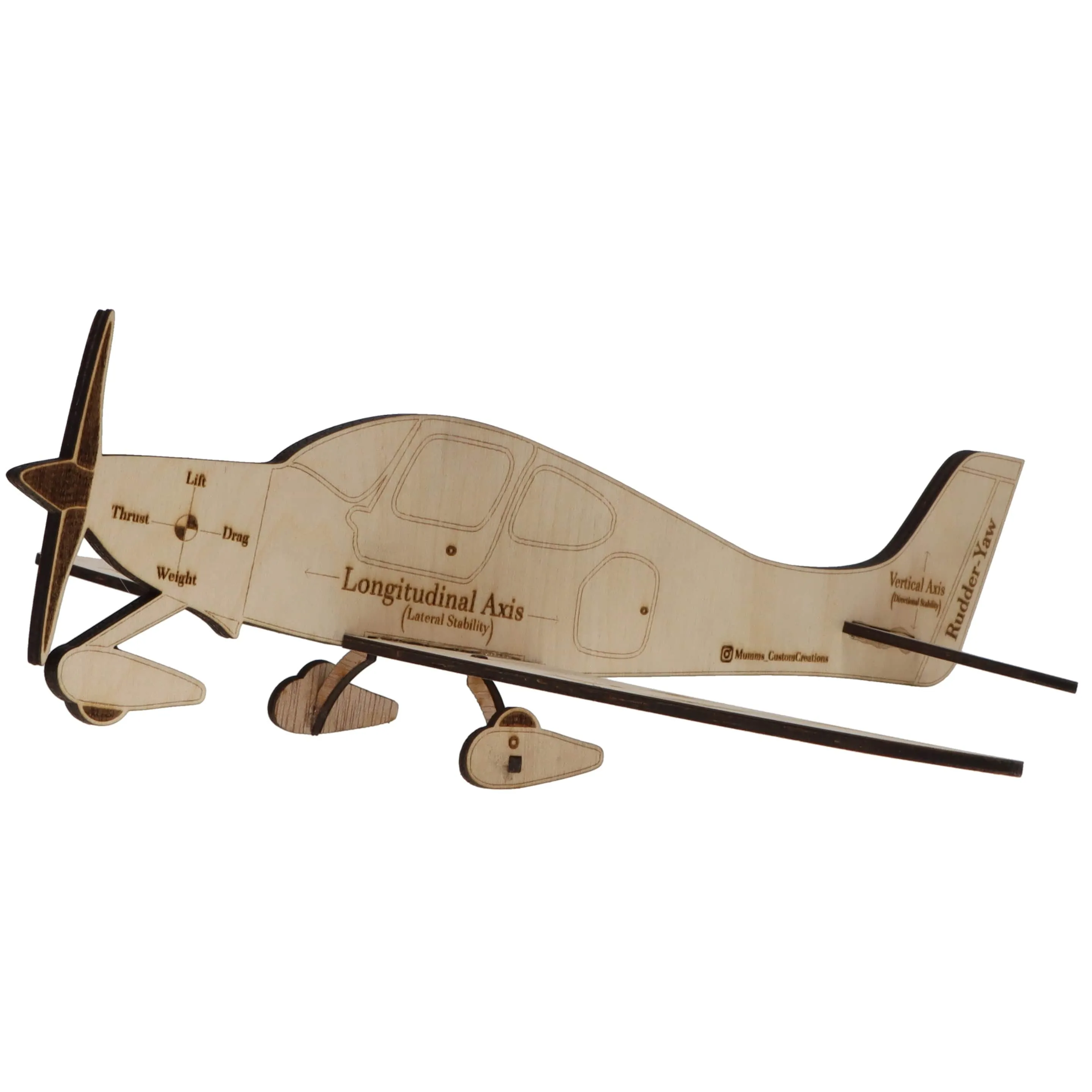 Wooden Airplane Student Training Aid