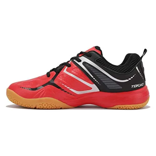 YONEX Tokyo Unisex-Adult Non Marking Badminton Shoes (Red, Black, UK 7)