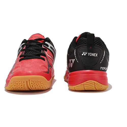 YONEX Tokyo Unisex-Adult Non Marking Badminton Shoes (Red, Black, UK 7)