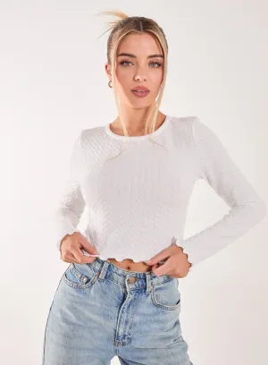 Zig Zag Jersey Long Sleeve Top