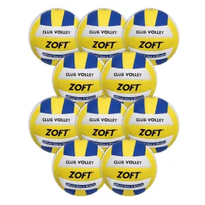 Zoft Official Club Size and Weight Volleyball | 10 Pack